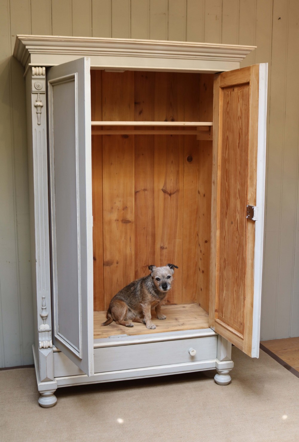 Late 19th Century Continental Painted Wardrobe View V