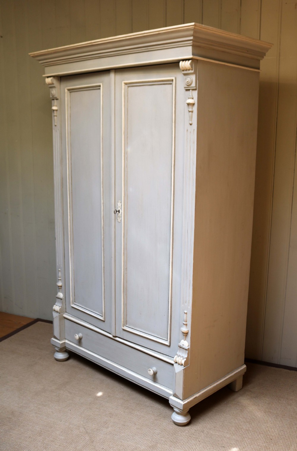 Late 19th Century Continental Painted Wardrobe View VIII