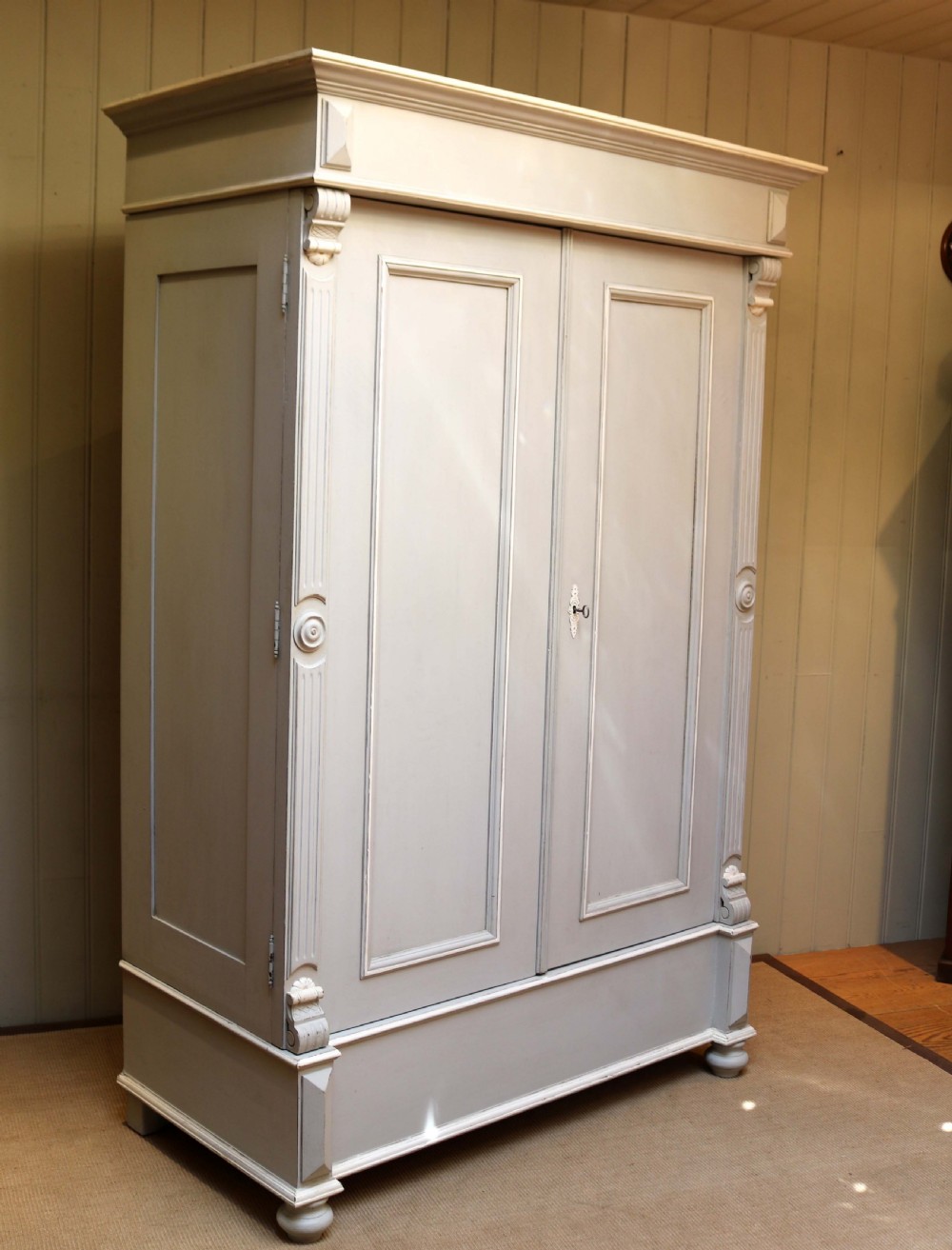 Late 19th Century Continental Painted Wardrobe View V