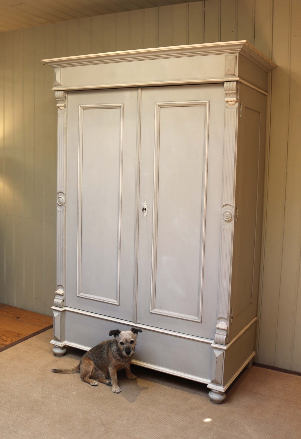 Late 19th Century Continental Painted Wardrobe View VII