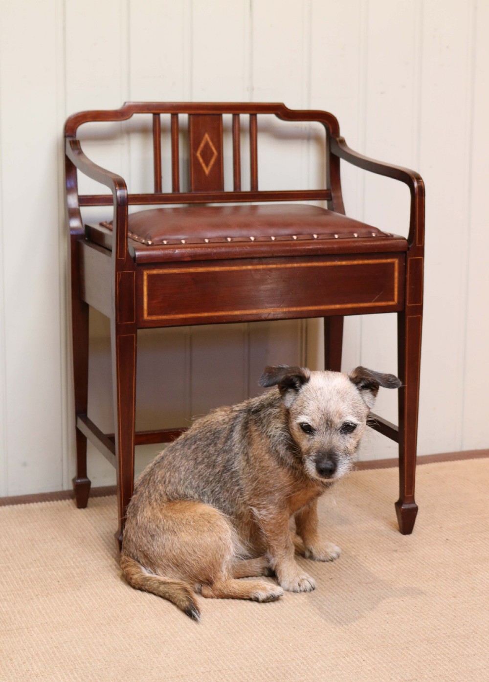 Edwardian Mahogany Piano Stool  View V