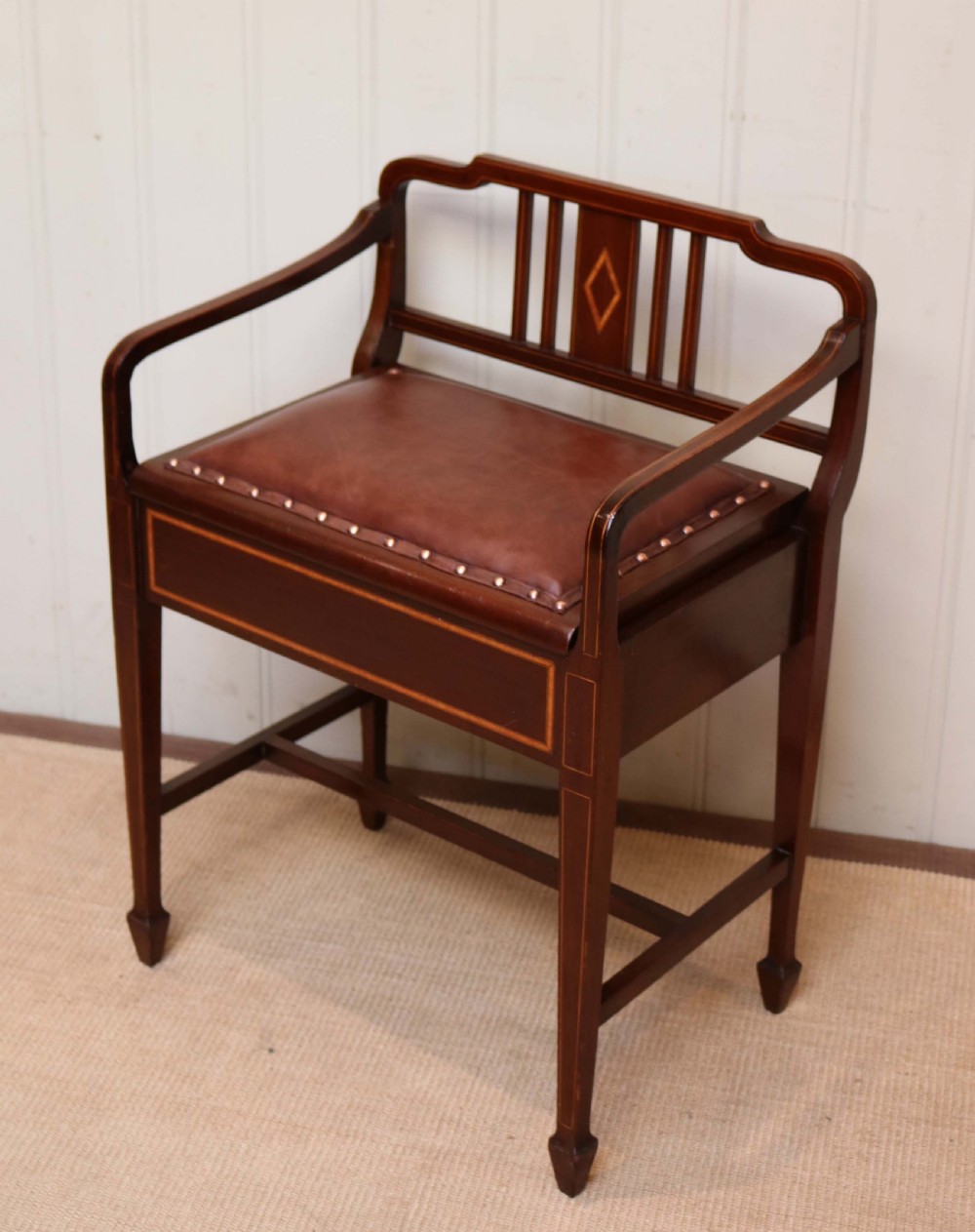 Edwardian Mahogany Piano Stool  View VI