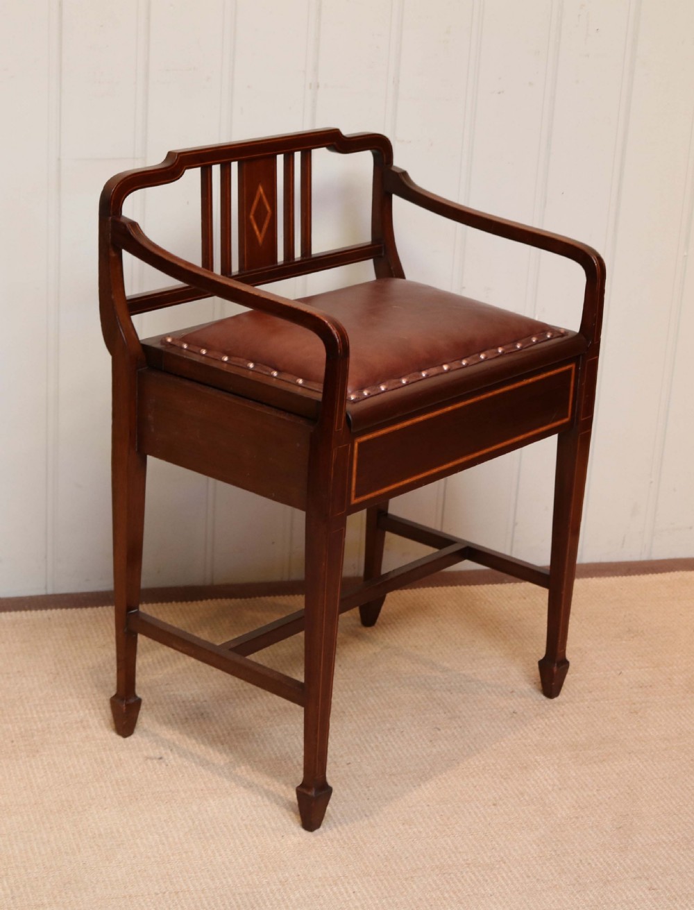 Edwardian Mahogany Piano Stool  View VII