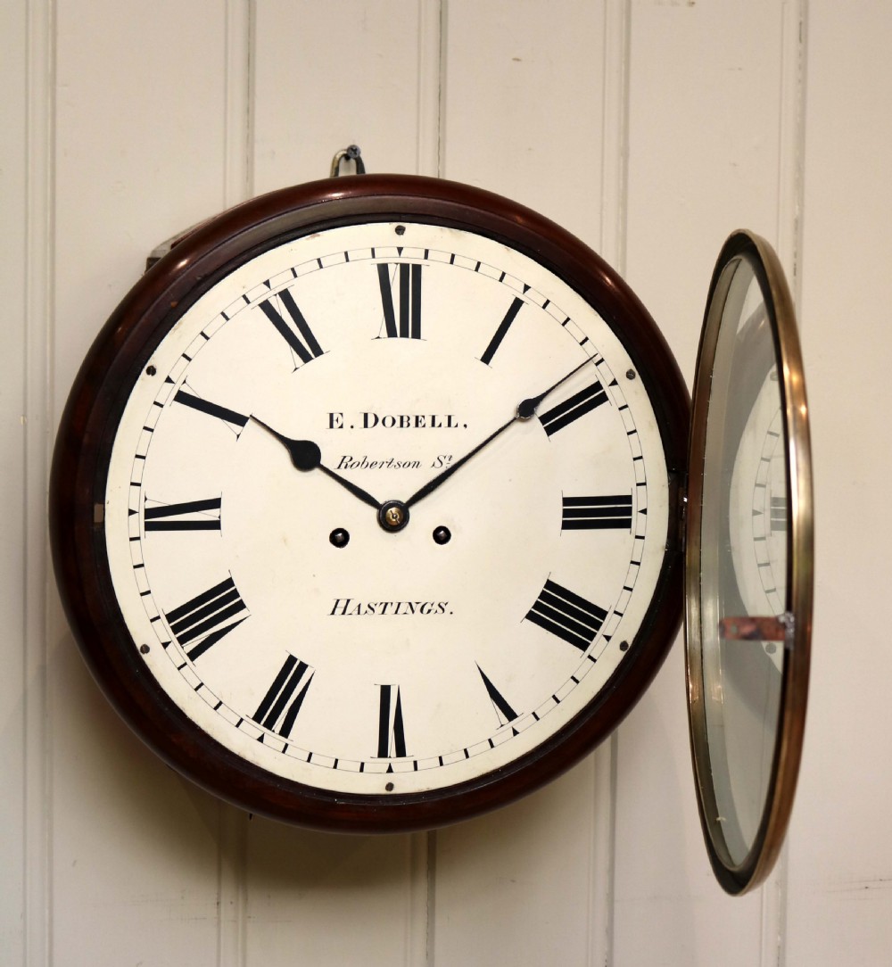 Mahogany Double Fusee Dial Clock View V
