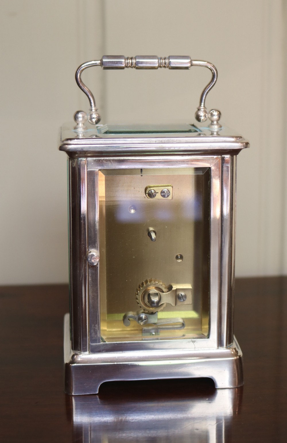 Silver Plated Timepiece Carriage Clock (France, c. 1890) View VII