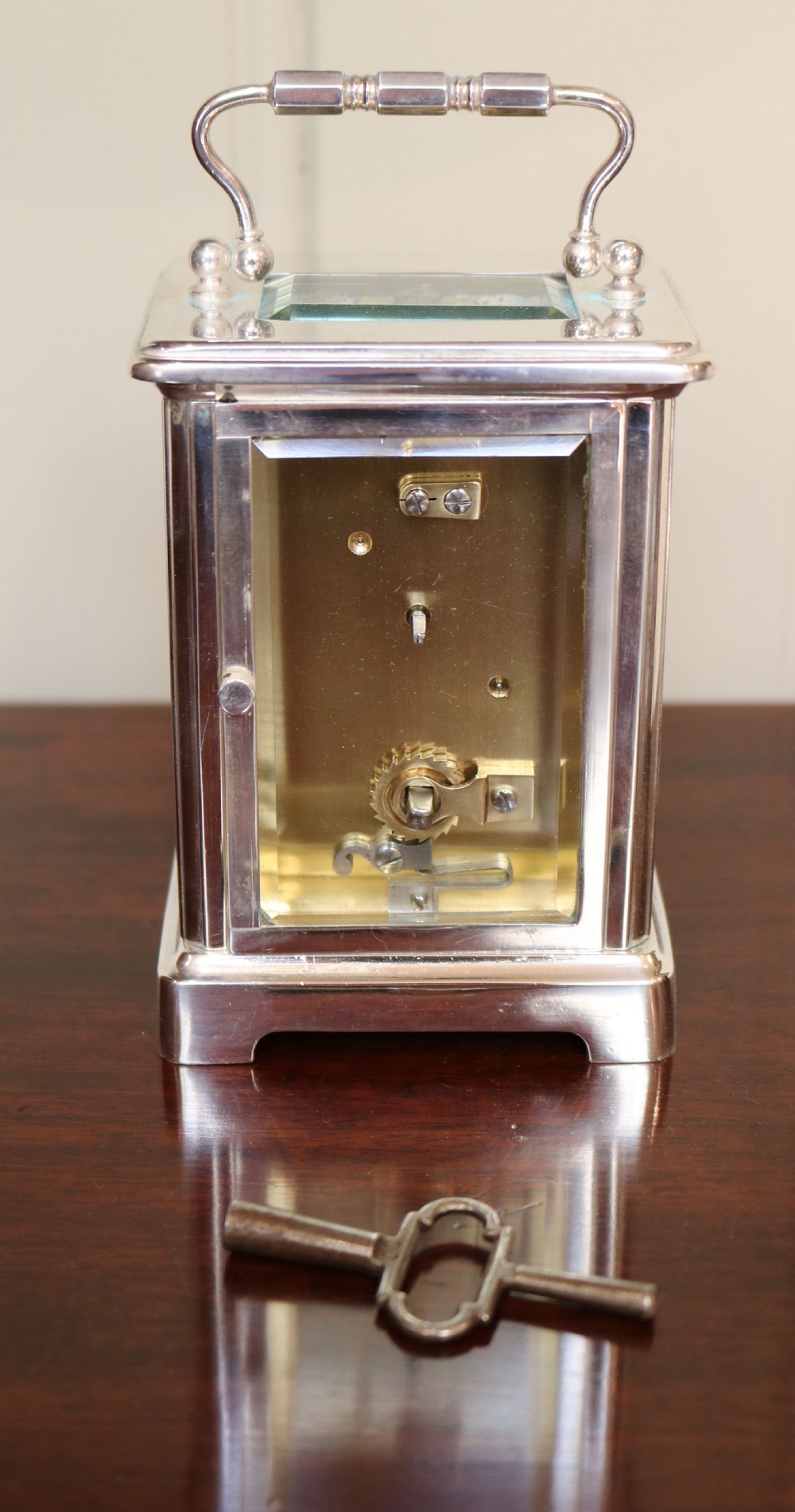Silver Plated Timepiece Carriage Clock (France, c. 1890) View VIII