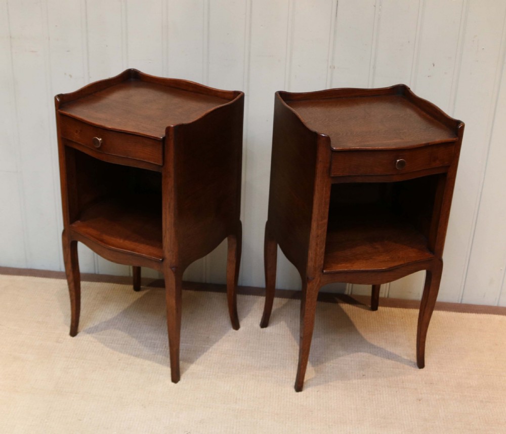 French Oak Bedside Cabinets  View VIII