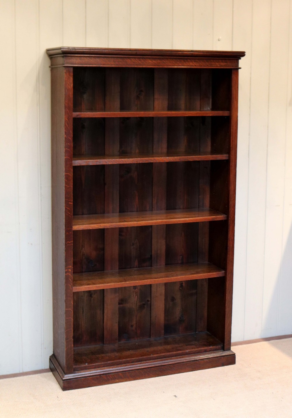 Tall Oak Open Bookcase View II