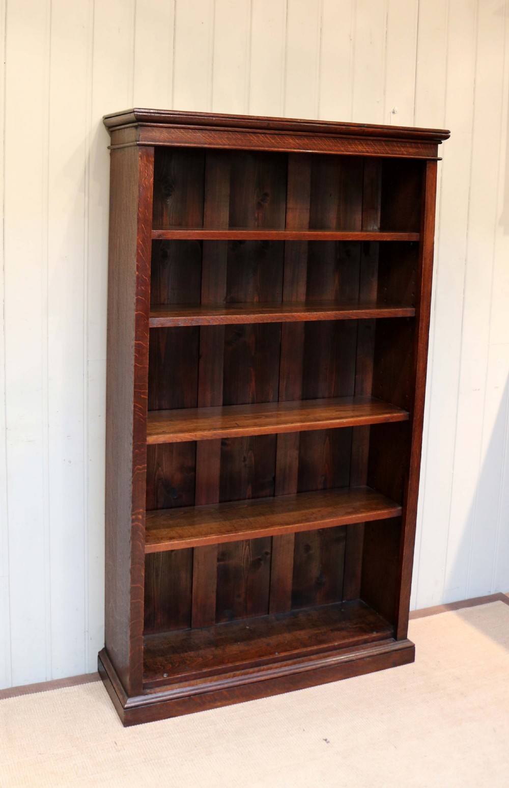 Tall Oak Open Bookcase View VII