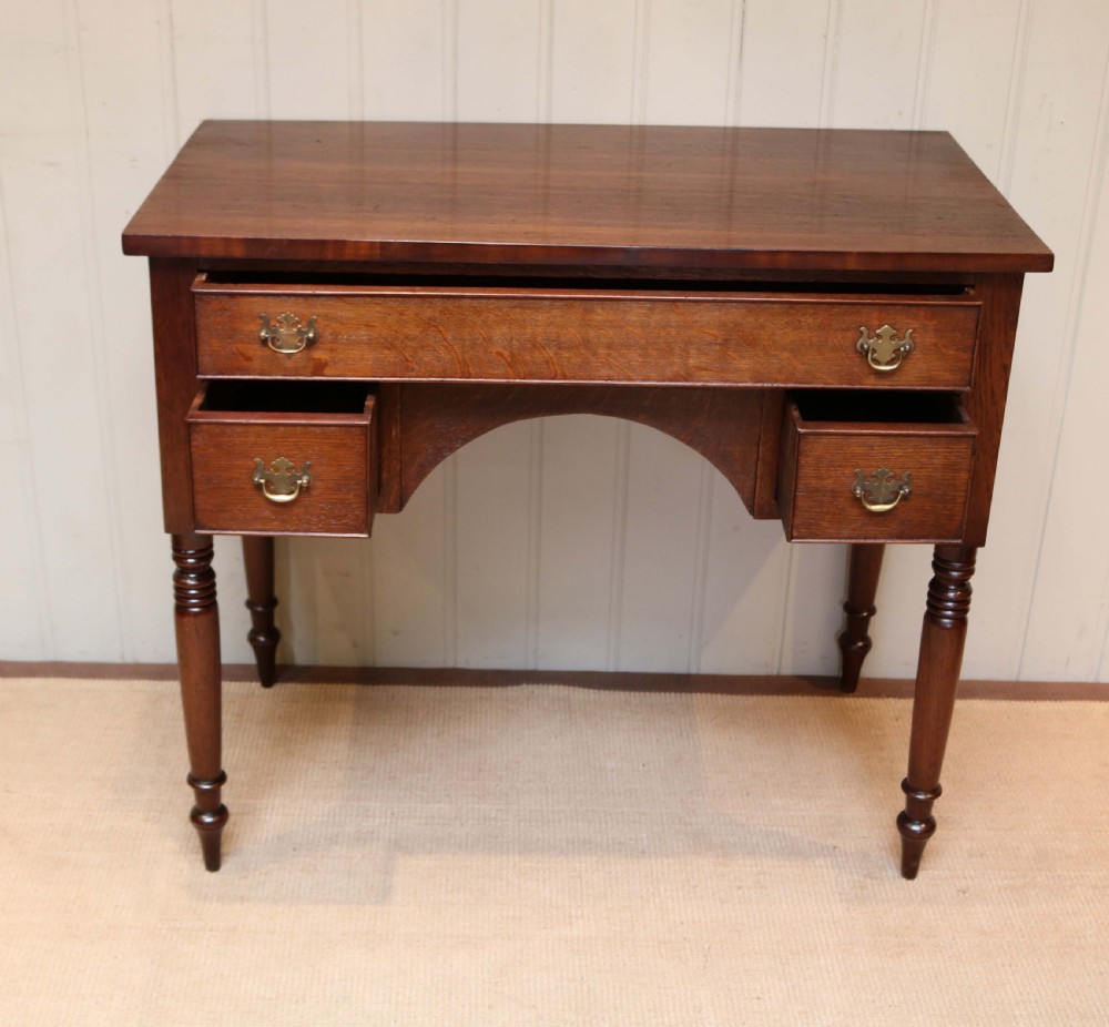 Oak Kneehole Desk  View IV