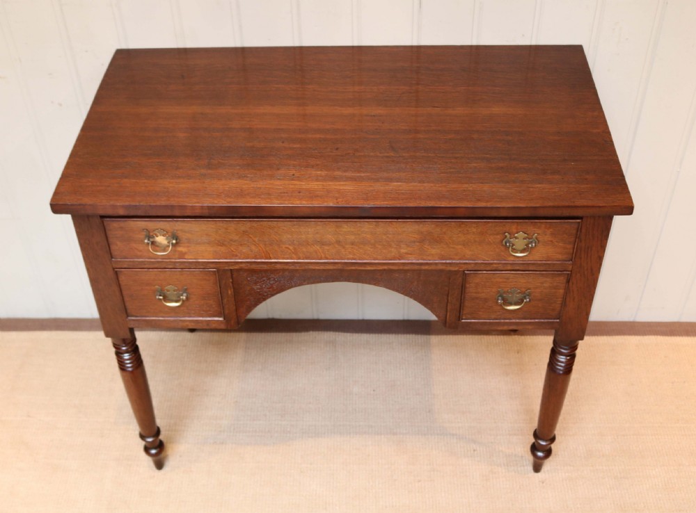 Oak Kneehole Desk  View IX