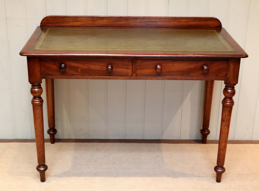 Mahogany Leather Top Writing Table