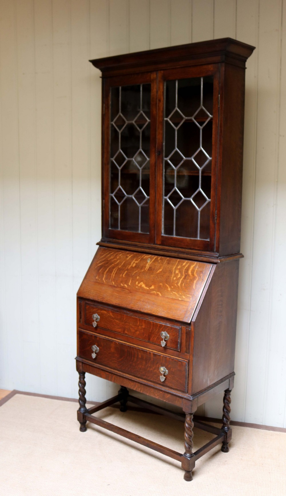 1920s Oak Bureau Bookcase View VIII