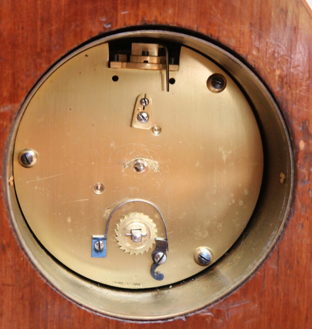 Edwardian Mahogany and Inlay Lancet Top Mantel Clock (England and France, c. 1905) View VII