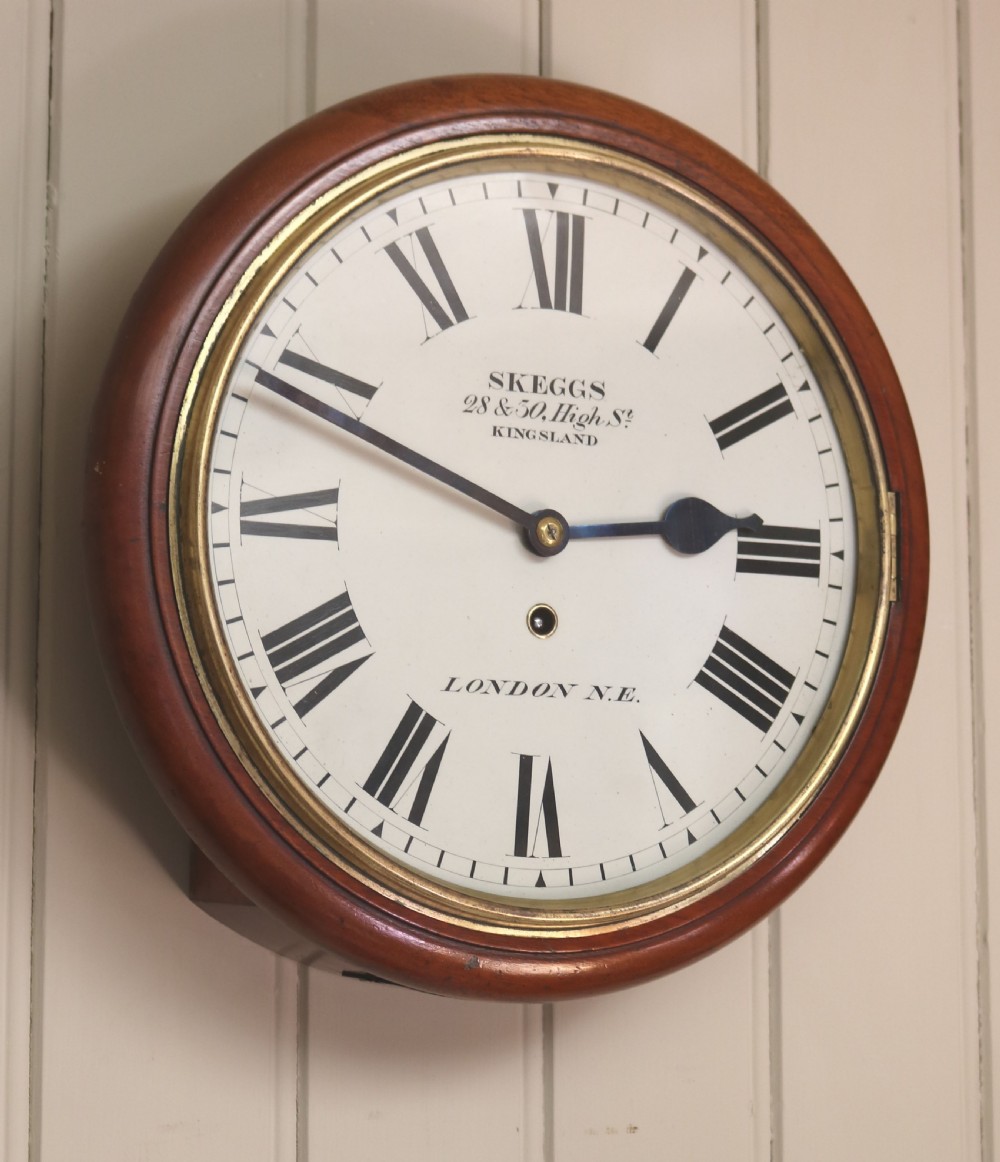 Late 19th Century London Mahogany Dial Clock (London, c. 1890)
