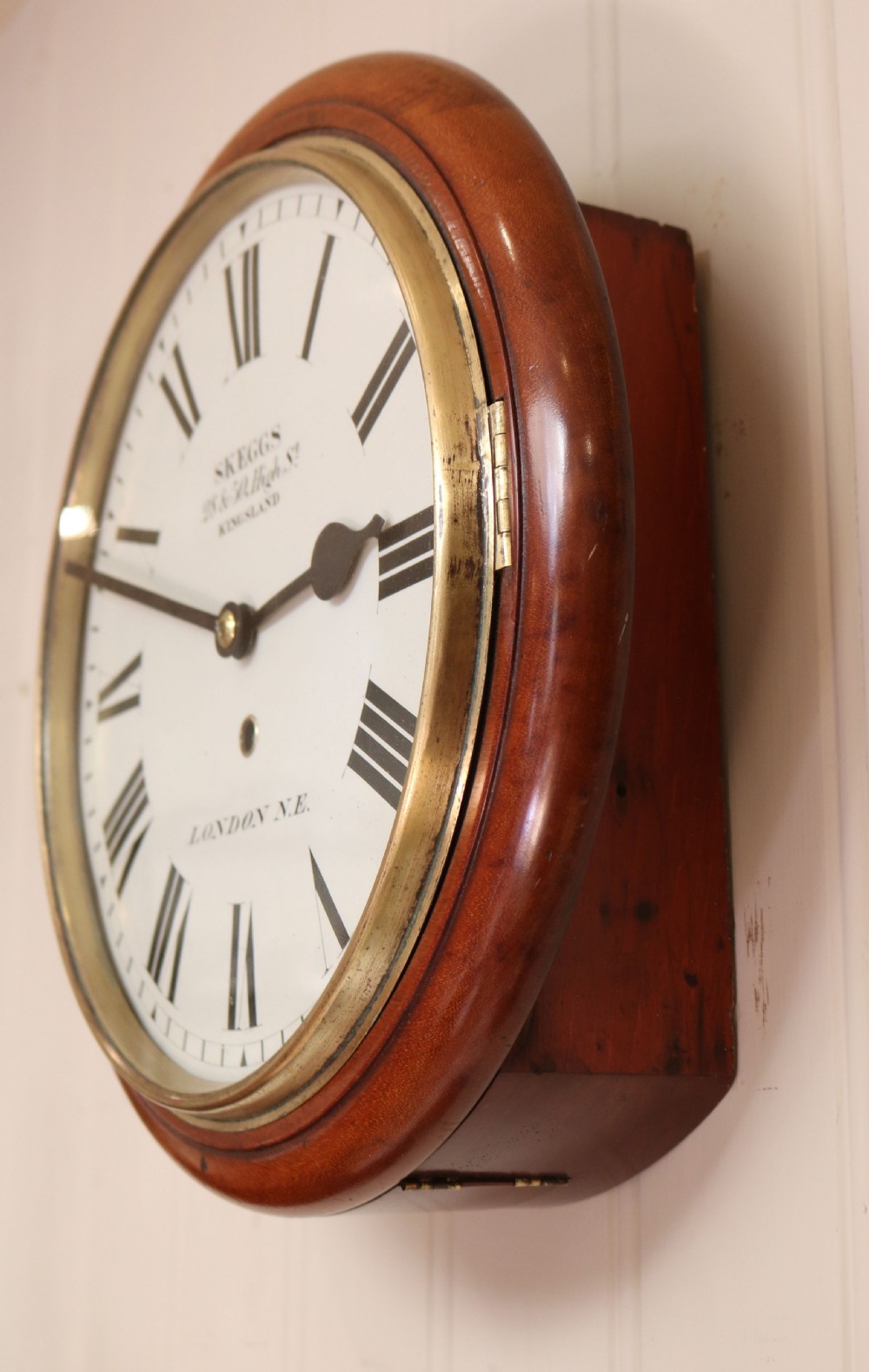 Late 19th Century London Mahogany Dial Clock (London, c. 1890) View II