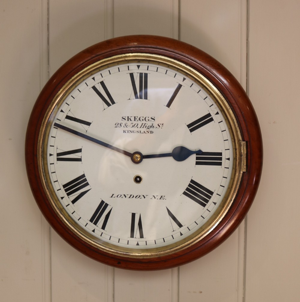 Late 19th Century London Mahogany Dial Clock (London, c. 1890) View IV