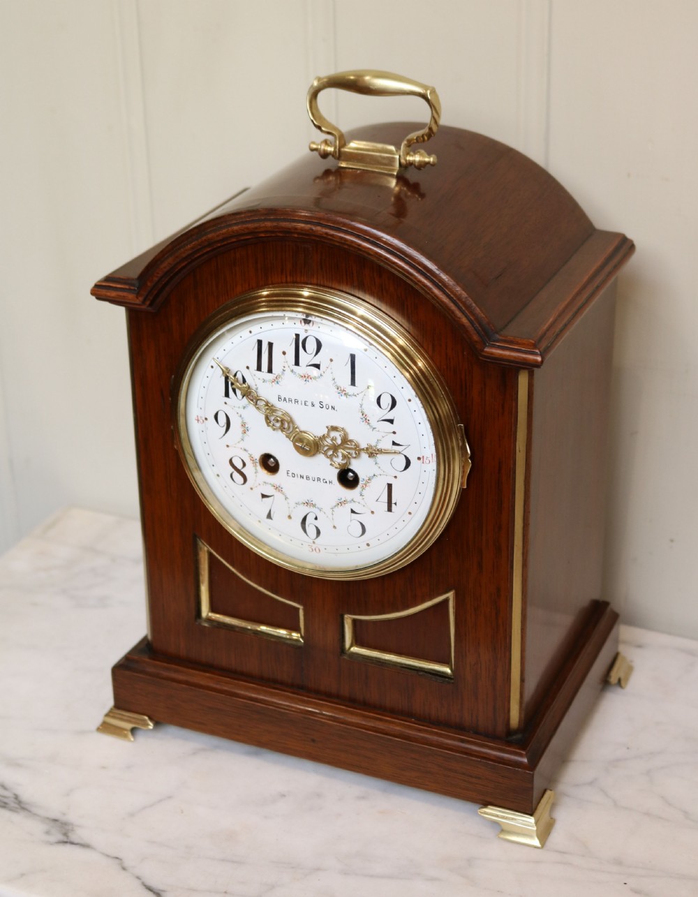 Edwardian Mahogany Bracket Clock (Scotland and France, c. 1905) View V