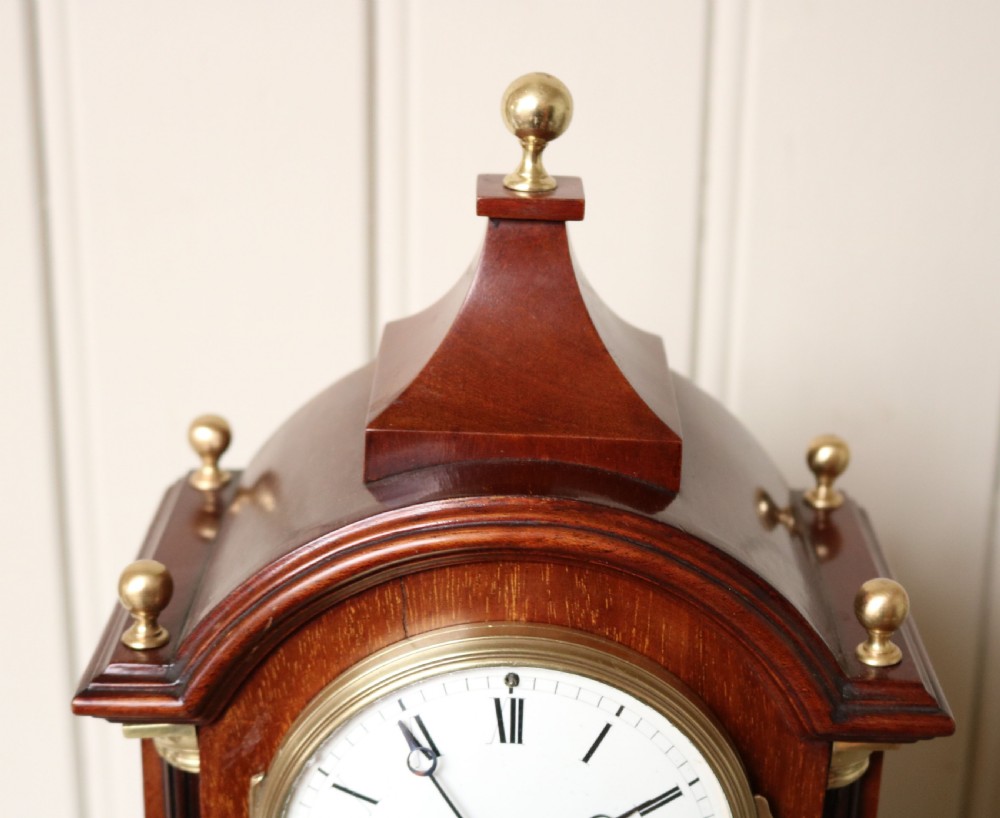Edwardian Mahogany and Inlay Striking Mantel Clock (England and France, c. 1905) View V