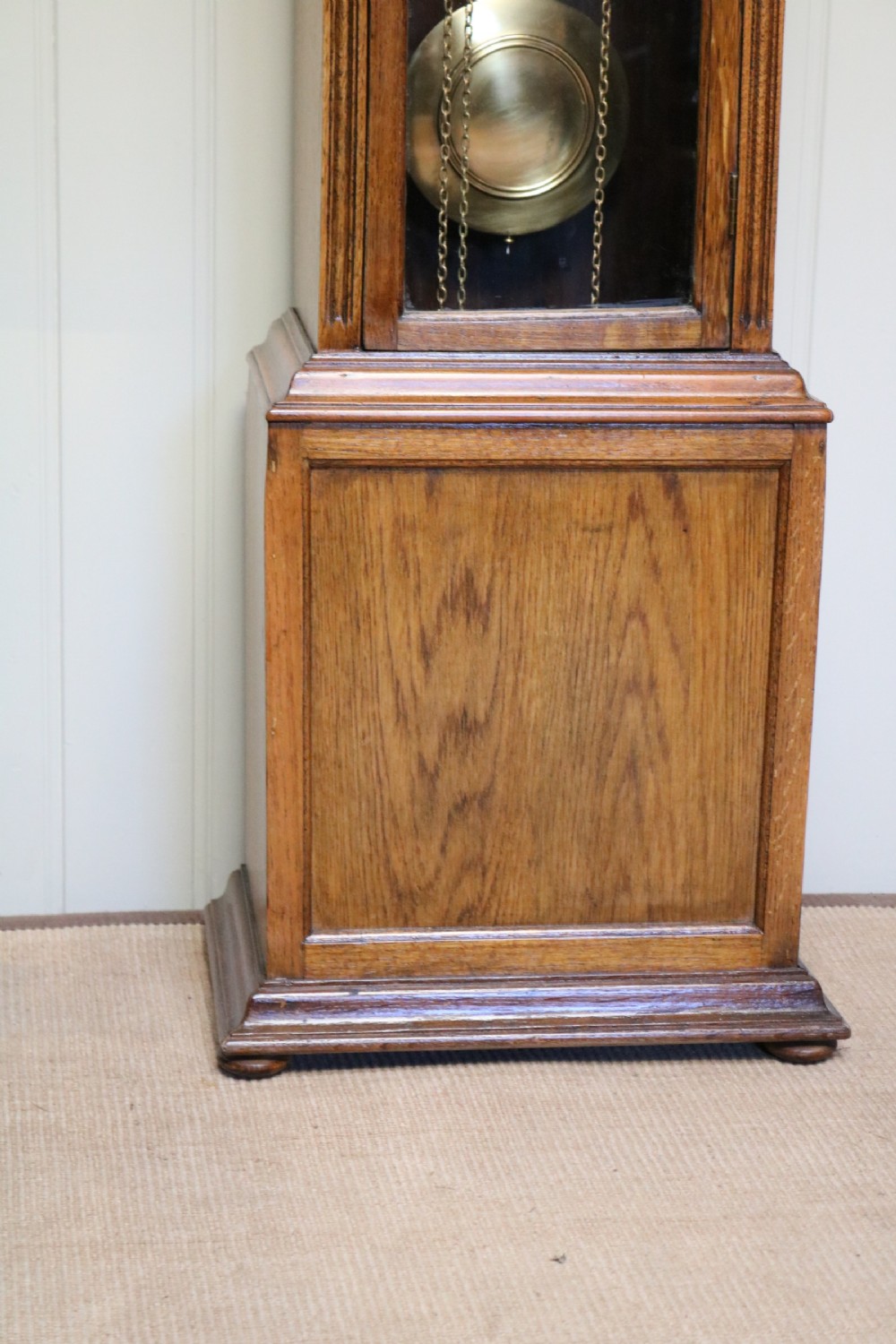 Early 20th Century Chiming Oak Longcase Clock  View III