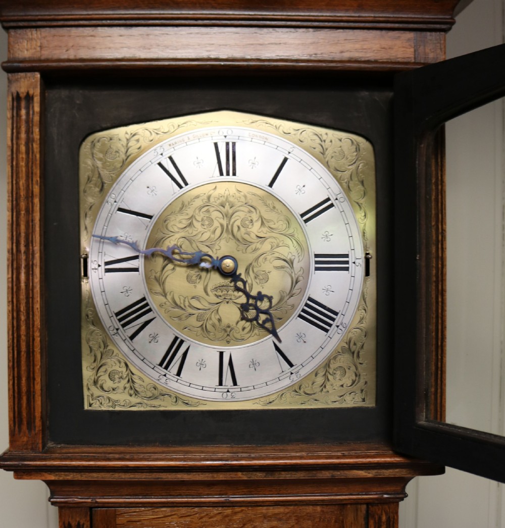 Early 20th Century Chiming Oak Longcase Clock  View V