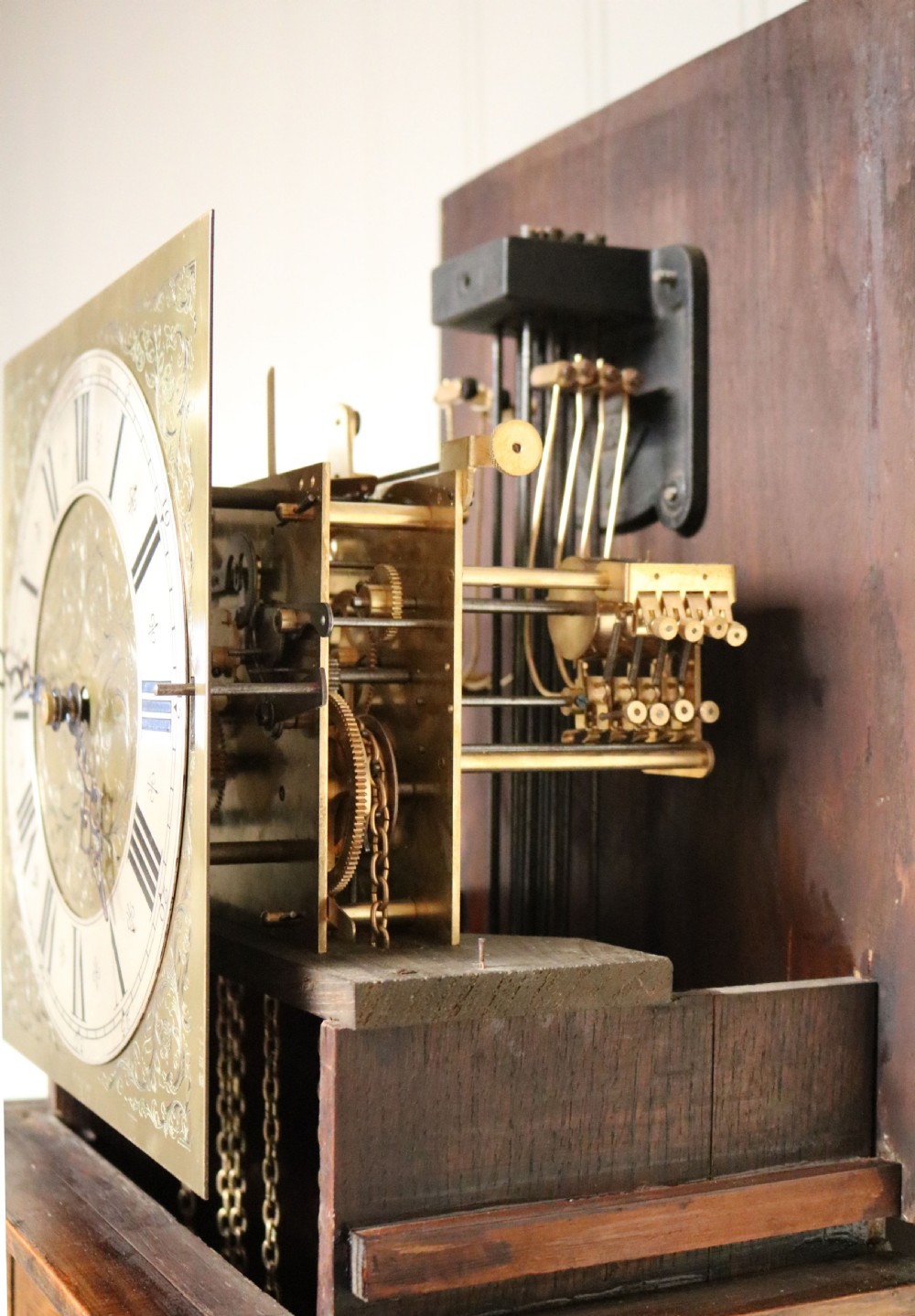 Early 20th Century Chiming Oak Longcase Clock  View VI