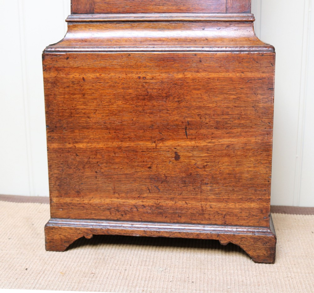 Small Late 18th Century Oak Longcase Clock (Isle of Wight, c. 1795) View IV