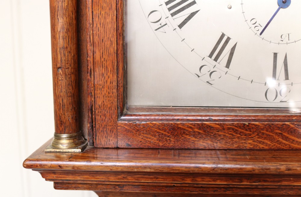 Small Late 18th Century Oak Longcase Clock (Isle of Wight, c. 1795) View V