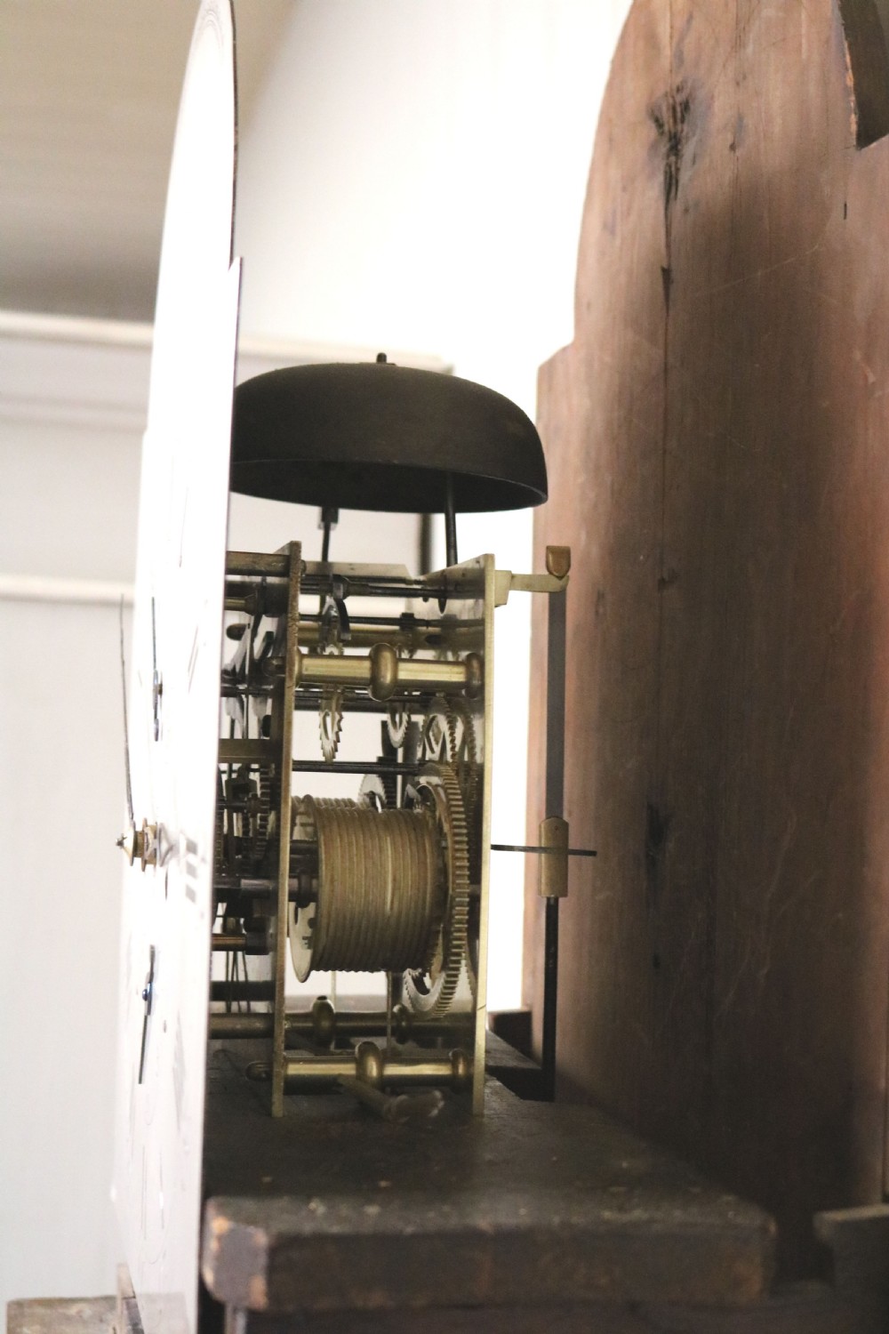 Small Late 18th Century Oak Longcase Clock (Isle of Wight, c. 1795) View IX