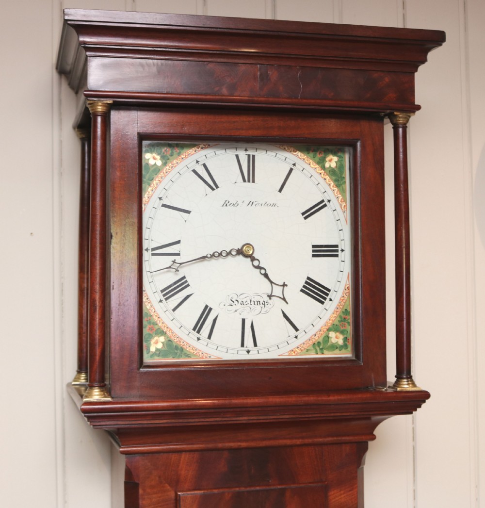 Figured Mahogany Longcase Clock (England, c. 1840) View VII