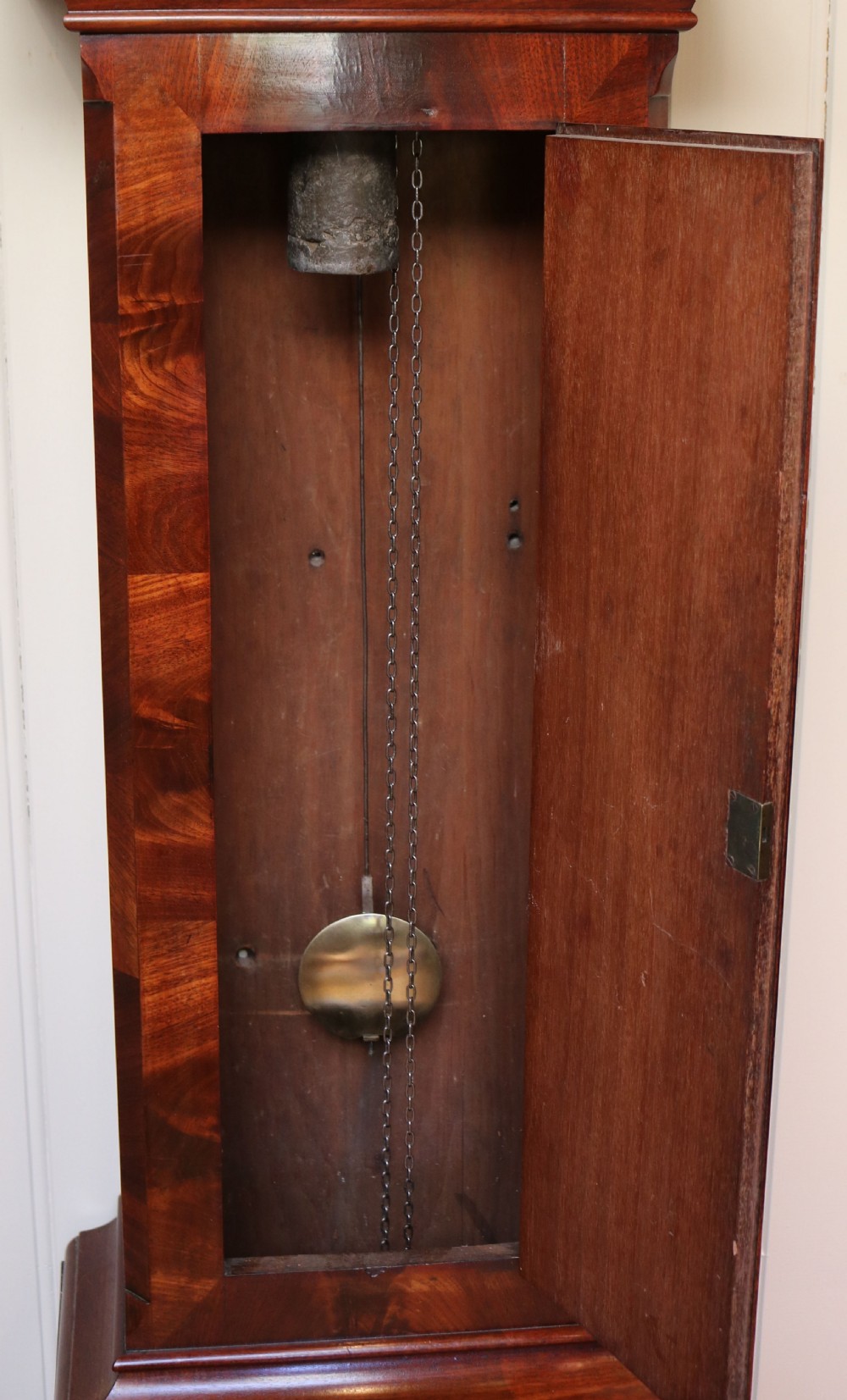 Figured Mahogany Longcase Clock (England, c. 1840) View IX
