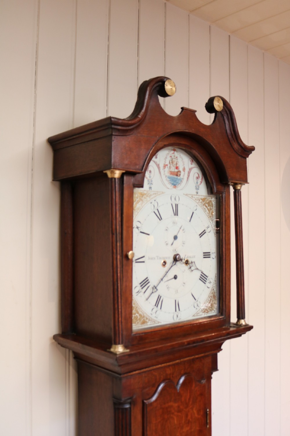 Small Scottish Oak Longcase Clock (Scotland, c. 1800) View V
