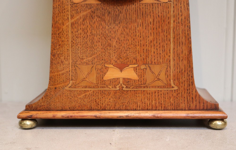Voysey Style Oak Mantel Clock (United Kingdom, c. 1905) View IV