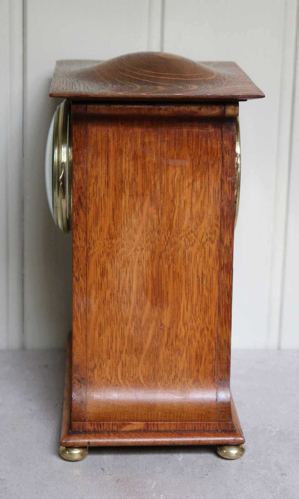 Voysey Style Oak Mantel Clock (United Kingdom, c. 1905) View VII