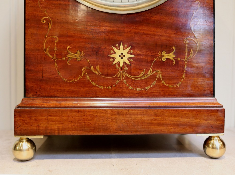 Regency Arch Top Mahogany Bracket Clock (England, c. 1820) View IV