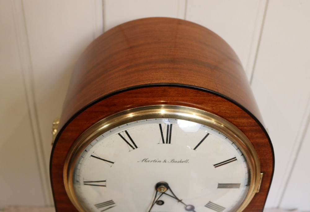 Regency Arch Top Mahogany Bracket Clock (England, c. 1820) View V