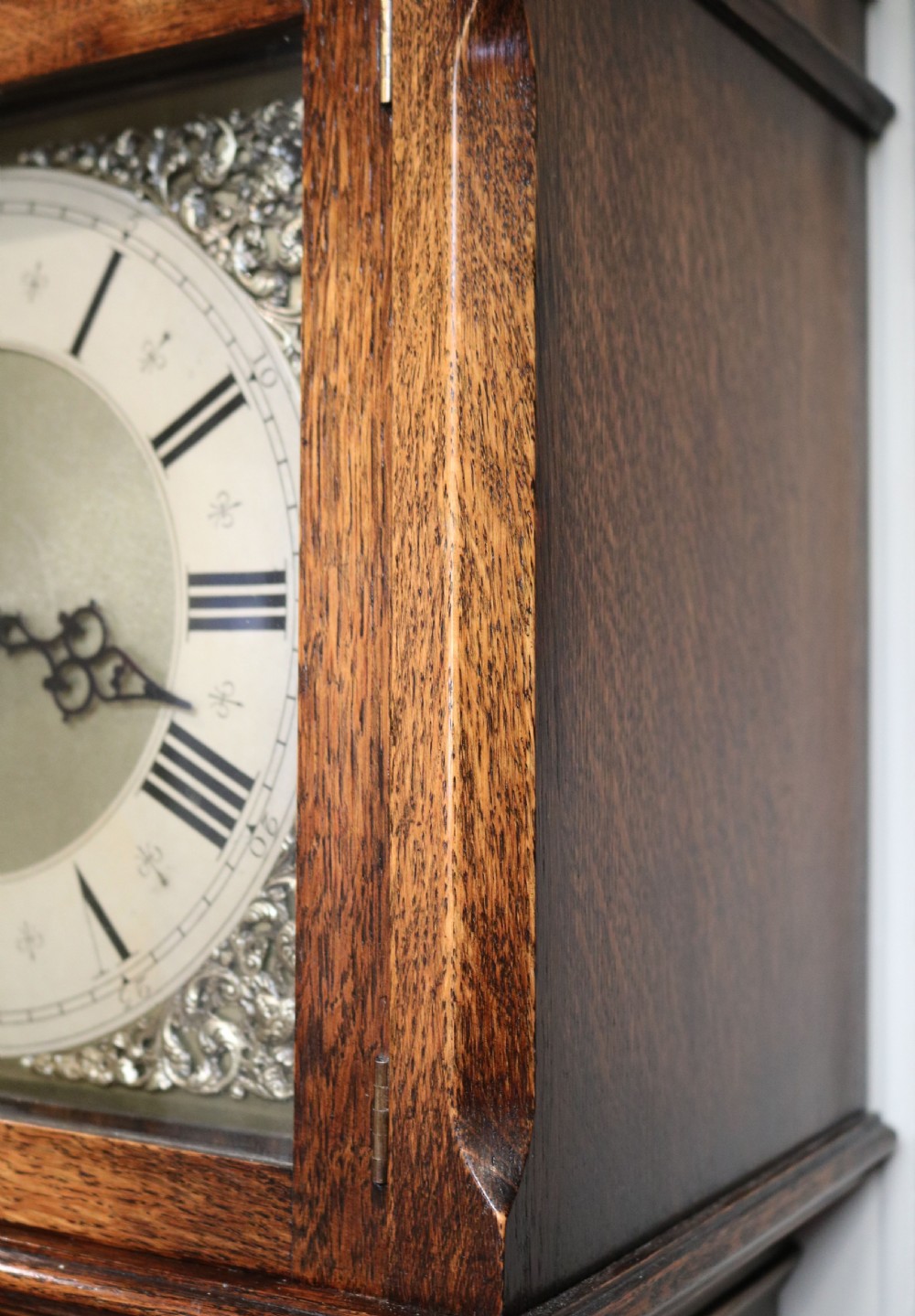 Small Oak chiming Longcase Clock (England, c. 1920) View V