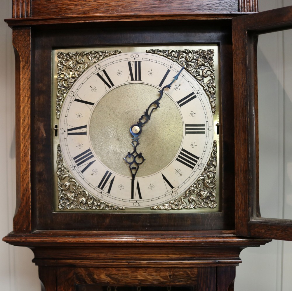 Small Oak chiming Longcase Clock (England, c. 1920) View VI