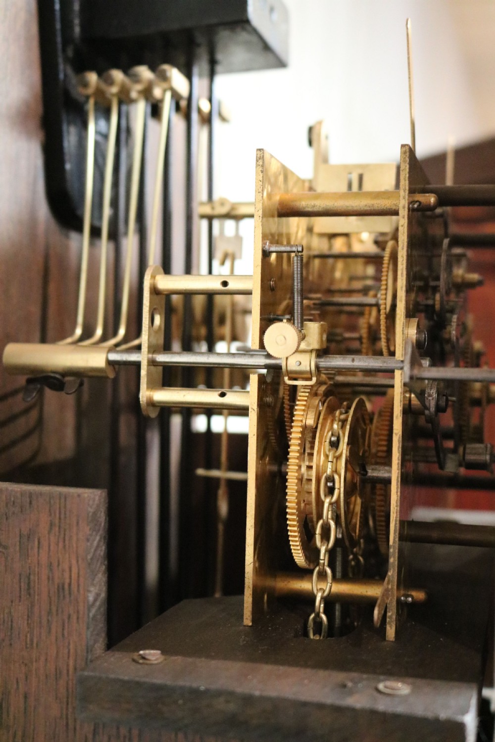 Small Oak chiming Longcase Clock (England, c. 1920) View VII