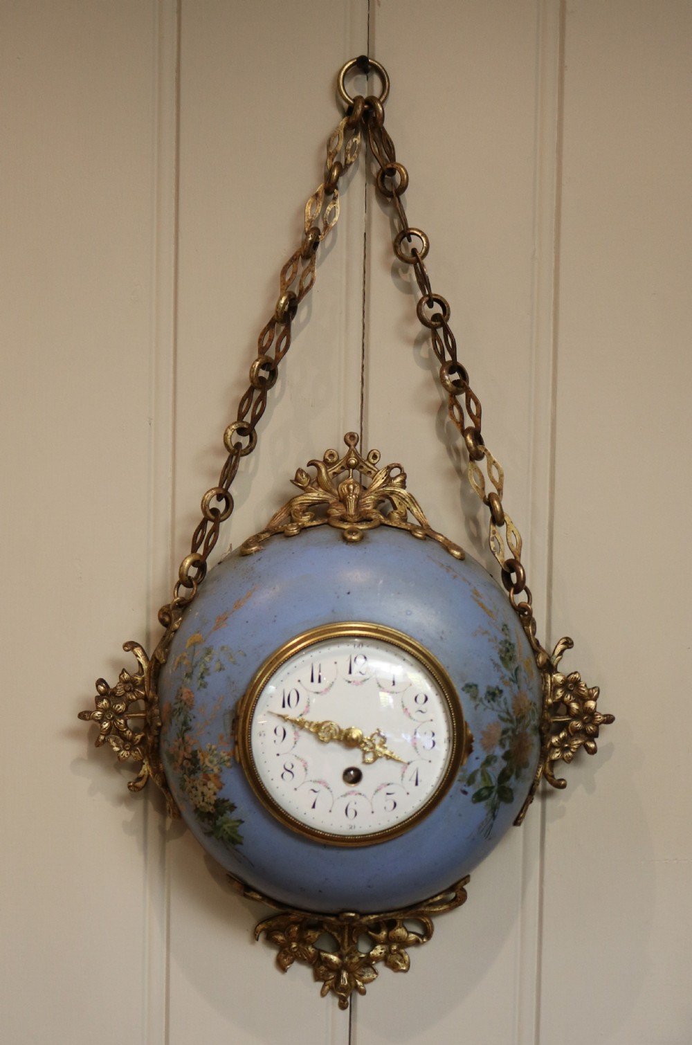 French Toleware Wall Clock (France, c. 1900)