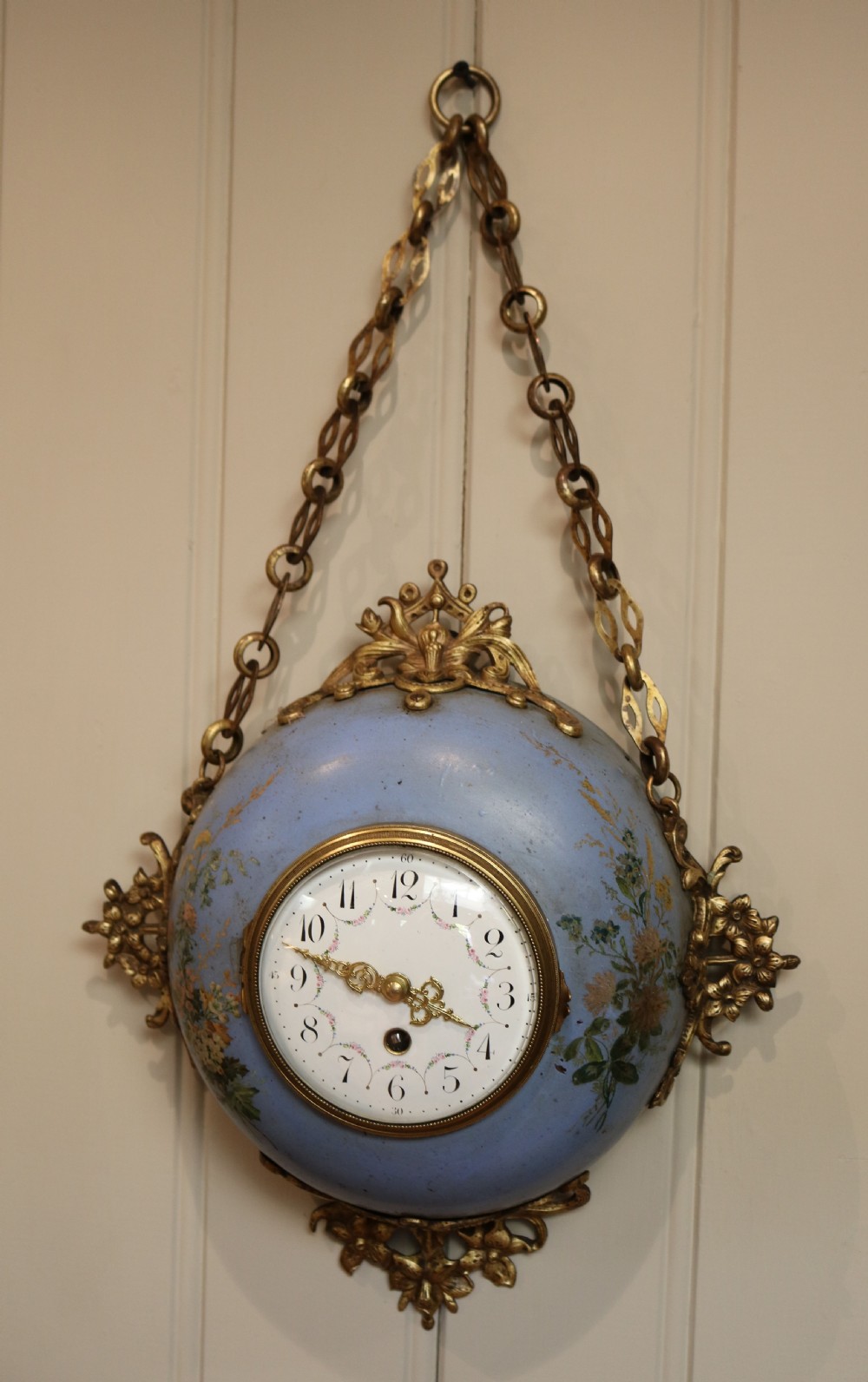 French Toleware Wall Clock (France, c. 1900) View II