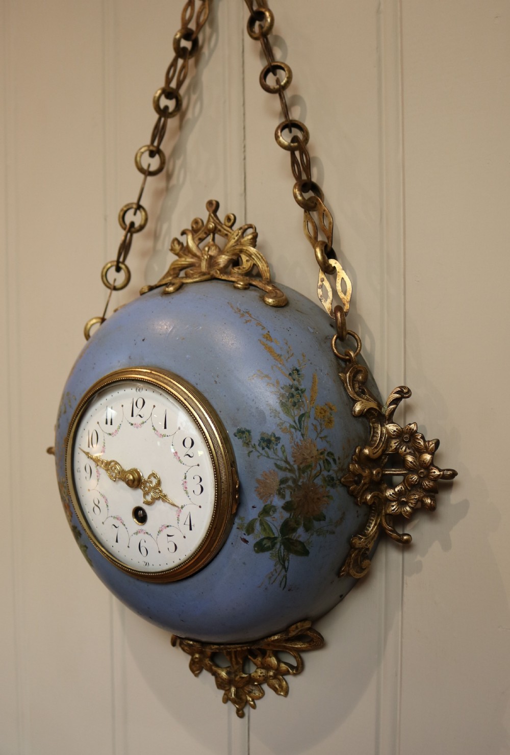 French Toleware Wall Clock (France, c. 1900) View III