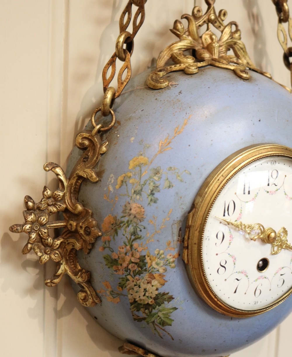 French Toleware Wall Clock (France, c. 1900) View V