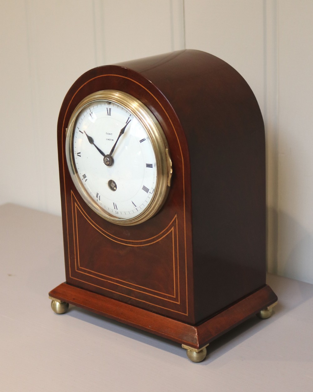 Small Mahogany Timepiece Mantel Clock (England and France, c. 1905) View III