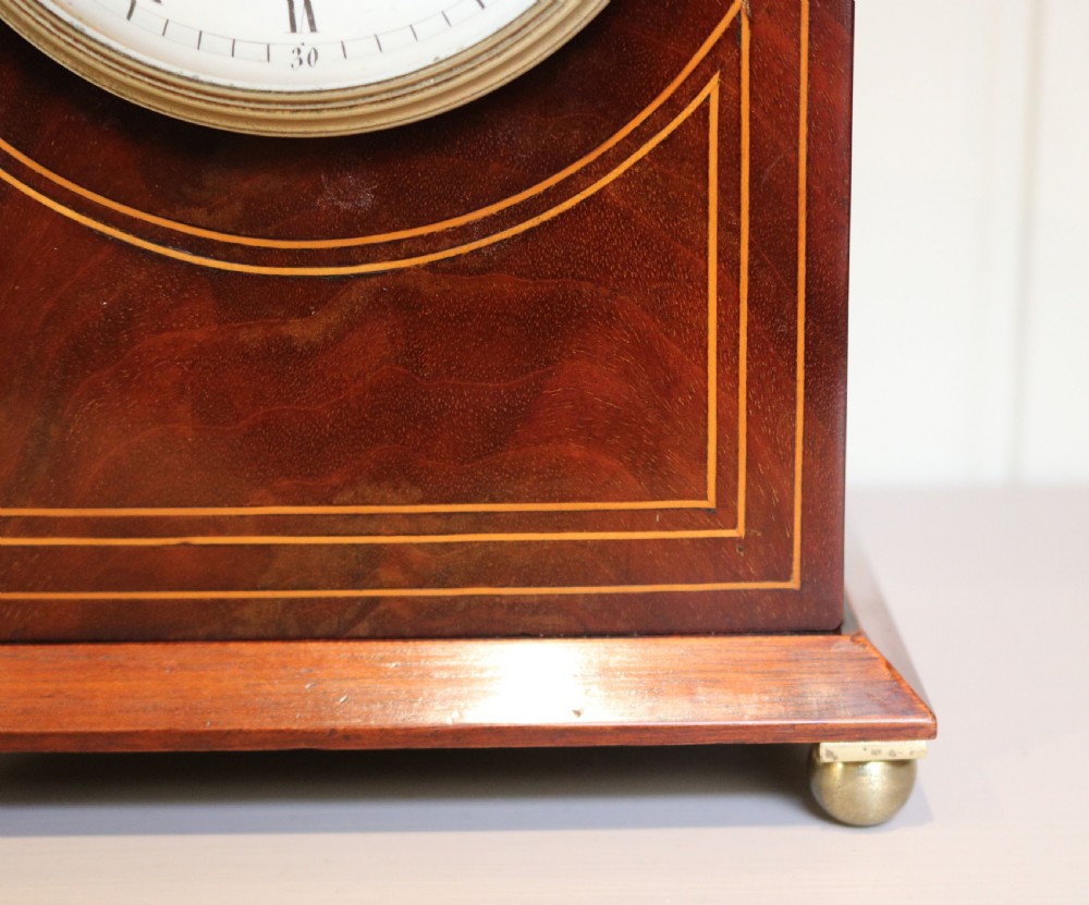 Small Mahogany Timepiece Mantel Clock (England and France, c. 1905) View IV