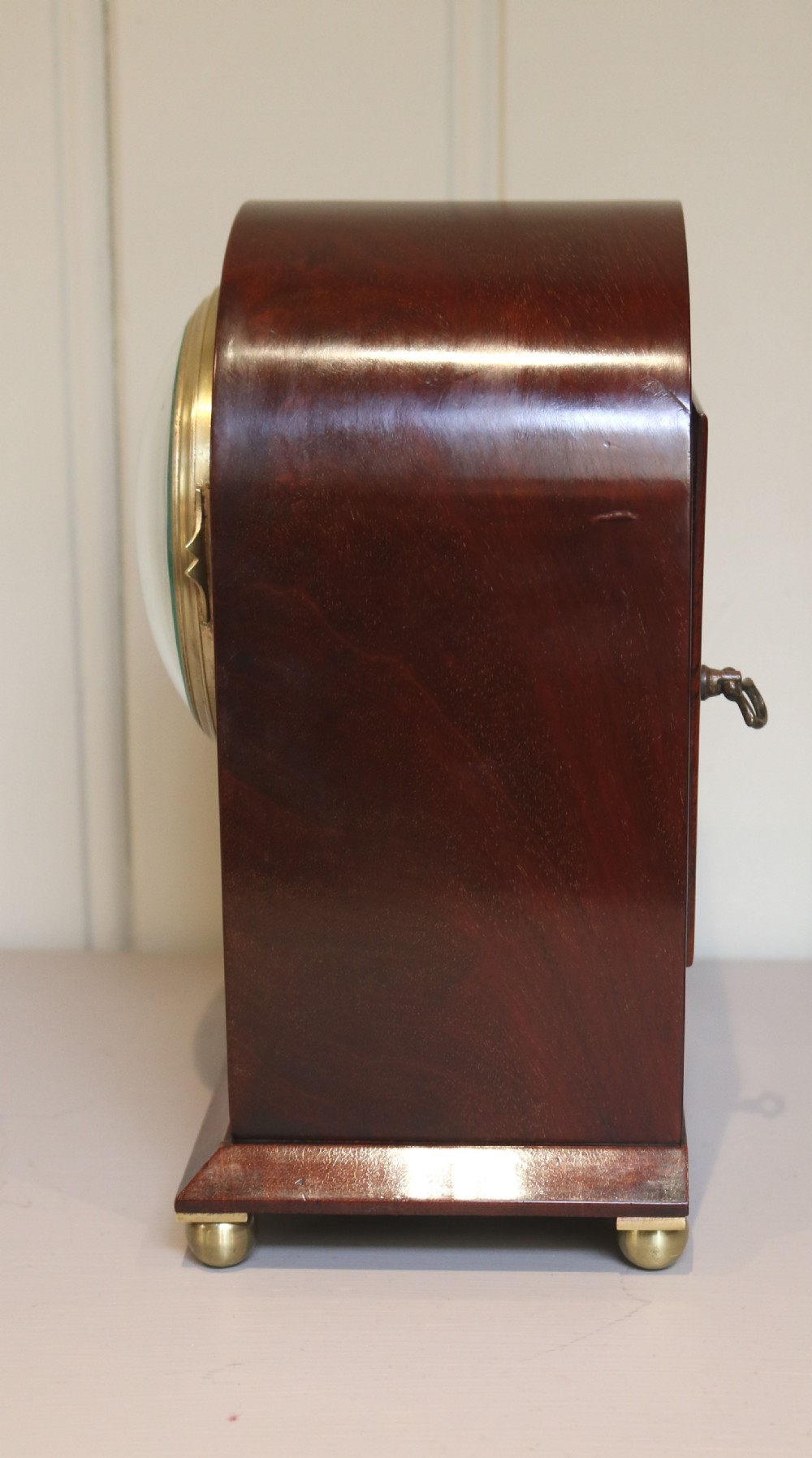 Small Mahogany Timepiece Mantel Clock (England and France, c. 1905) View V
