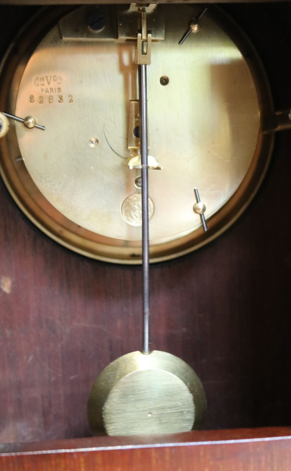 Small Mahogany Timepiece Mantel Clock (England and France, c. 1905) View VII