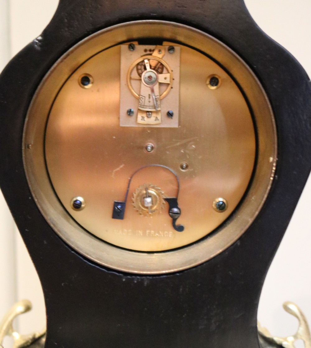 French Tortoiseshell and Brass Inlay Boullework Mantel Clock (France, 1890) View IX