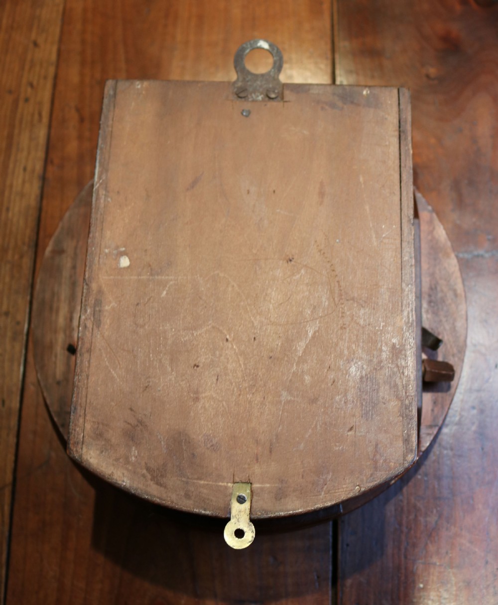 Small Mahogany 8 Inch Fusee Dial Clock (England, c. 1915) View V