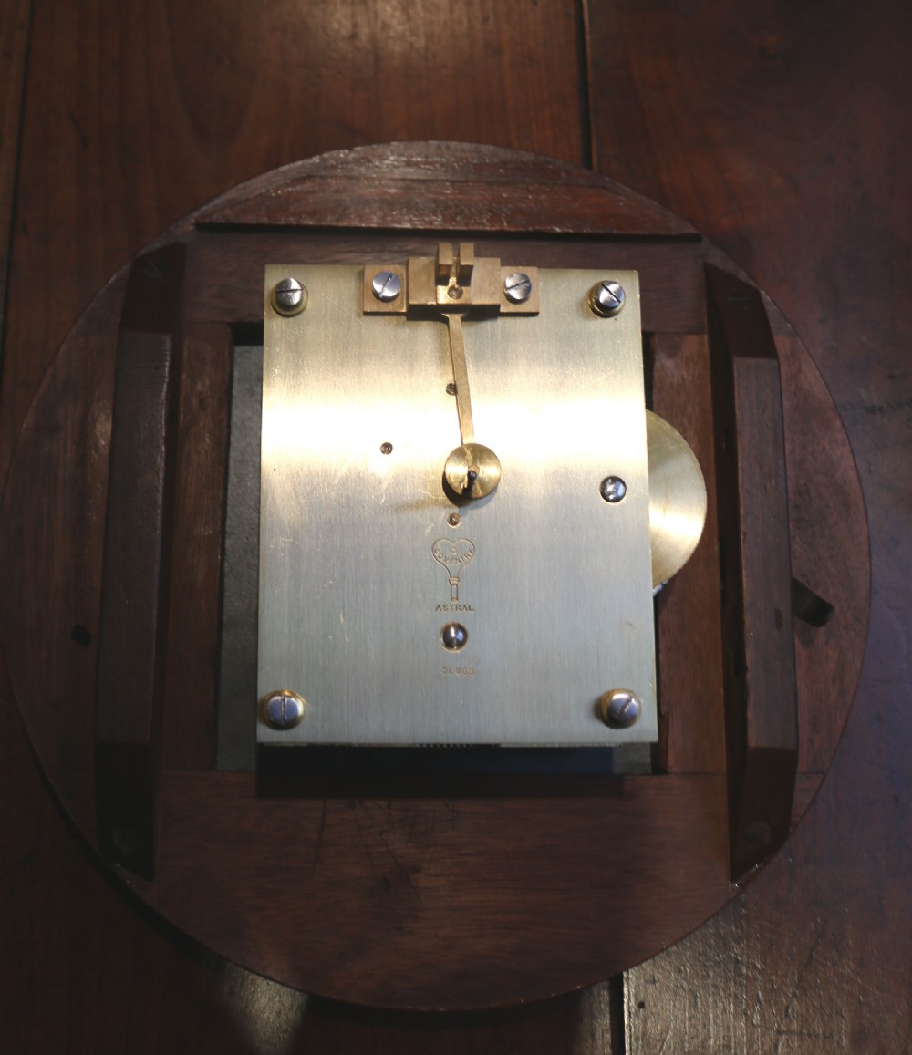 Small Mahogany 8 Inch Fusee Dial Clock (England, c. 1915) View VI